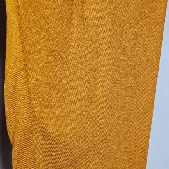 Eileen Fisher Long Sleeve Fine Jersey V-Neck Long Top in Goldenrod Size XL - Picture 3 of 11